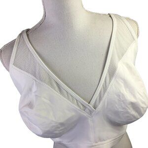 Catherine's Intimates Wireless 54C White Plus Full Coverage Smooth T Shirt Mesh